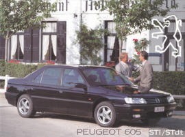 605 Sedan STi/STdt folder, 4 pages, A4-size, 1994, Dutch language (Belgium)