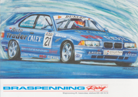 3-Serie Coupe Braspenning racing, A6-size postcard, Dutch language, 1997