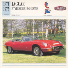 Jaguar E Type Serie 3 Roadster card, German language, D6 067 03-05