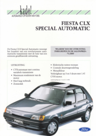 Fiesta CLX Special Automatic leaflet, 2 pages, 01/1990, Dutch language, Belgium
