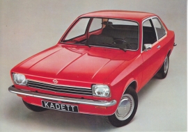 Kadett postcard, DIN A6-size, about 1974, German language