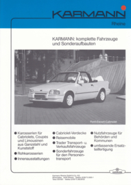 Ford Escort Cabriolet & Merkur by Karmann brochure, 2 pages, about 1987, German language