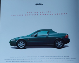 CRX del Sol brochure, 4 pages, large size, German, 7/1995