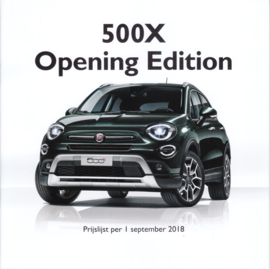 500 X Opening Edition brochure, 20 pages, 09/2018, Dutch language