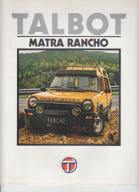 Matra Rancho, 4 large square pages, Dutch language, 9/79 (Belgium)