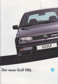 Golf VR6 brochure, A4-size, 40 pages, German language, 09/1991