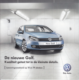 Golf & Scirocco intro brochure, square, 8 pages, 2008, Belgium, Dutch language
