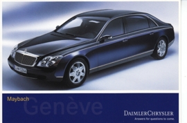 Maybach Limousine, A6-size postcard, Geneva 2002