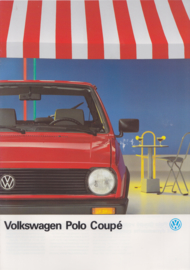 Polo Coupé brochure, A4-size, 20 pages, 08/1988, Dutch language