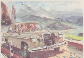 180 Sedan, A6-size, German card with empty back, 1960