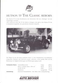 Hutson TF replica leaflet, 1 page, about 1985, German language