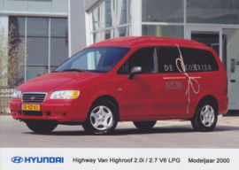 Hyundai  Highway Van Highroof, press photo, Dutch, 2000