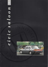 Civic Saloon brochure UK, 22 pages, A4-size, 06/1990, English language