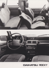 Daihatsu Rocky interior & dashboard, press photo, Belgium, 1/1988