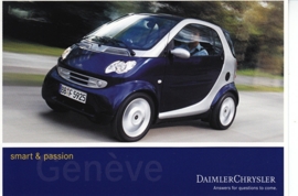 Smart Fortwo Passion, A6-size postcard, Geneva 2002