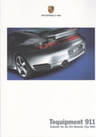 911 Tequipment (996) brochure, 36 pages, 05/2004, German