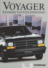Voyager brochure, A4-size, 20 pages, 10/1989, Dutch language