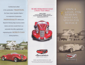 Auburn Boattail Speedster replica sales folder, 6 pages, USA, English language