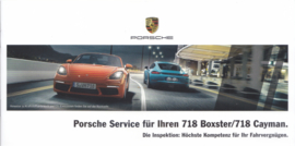 718 Boxster & Cayman Service brochure,  12 smaller pages, 03/2017, German language