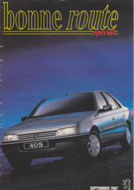 405 Sedan brochure, 16 pages, A4-size, 9/1987, Dutch language