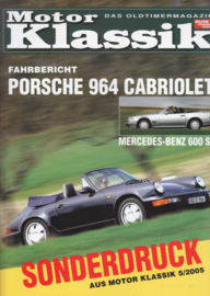 964 Cabriolet test vs. Mercedes-Benz 600SL reprint, 8 pages, 5/2005, German language