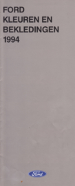 Range colours & upholstery folder, 14 smaller pages, 8/1994, Dutch language