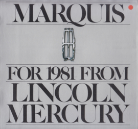 Marquis brochure, 16 pages, 8/1980, # P-101, USA