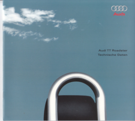 TT Roadster brochure, 42 pages + specs., 1999, German language