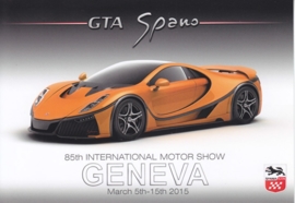 GTA Spano, postcard, continental size, Geneva show, 2015