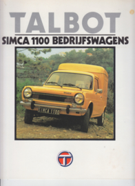 Simca 1100 Commercials, 8 large square pages, Dutch language, 9/79