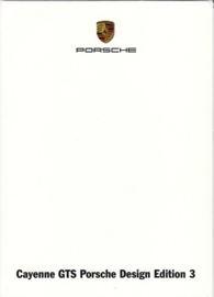 Cayenne GTS Porsche Design Edition 3, A6-size set with 6 postcards in white cover, 2009, WSRE 0901 52S3 00