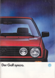 Golf Synchro brochure, 36 pages,  A4-size, German language, 08/1990