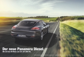 Panamera 3 Liter Diesel leaflet, 2 pages, 2014, German