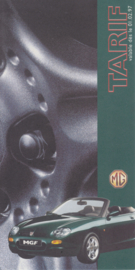F 1.8i Convertible price folder, 4 small pages, 02/1997, French language