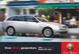 156 Sportwagon postcard, DIN A6-size, about 1998, Dutch freecard