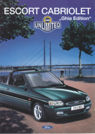 Escort Cabriolet Ghia Edition brochure, 4 pages, 12/1996, German language