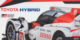 Hybrid WEC race car # 9, postcard, size 22 x 11 cm, issued by Toyota Motor Sport, 2017