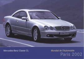 Mercedes-Benz CL-Class Coupe, A6-size postcard, Paris 2002