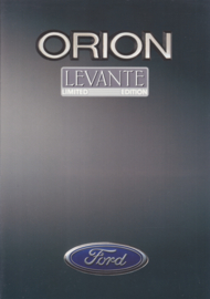 Orion Levante Limited Edition folder, 4 pages, size A4, c1993, Dutch language