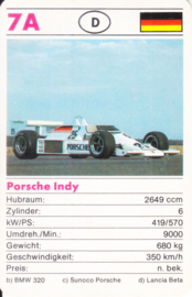 Indy racer - card 7A - size 9 x 6 cm, German language