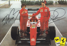 Formula One autogram postcard with drivers Prost & Mansell, 1990, # 597