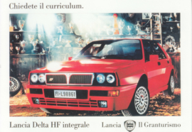 Delta HF Integrale 1992 postcard, DIN A6-size, Vintage Ad Gallery issue, 2000, # 61
