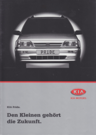Pride brochure, 8 pages + 6 page price list, 2000, German language