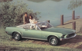 Mustang Convertible, US postcard, standard size, 1969