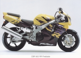 Honda CBR 900 RR Fireblade postcard, 18 x 13 cm, no text on reverse, about 1994