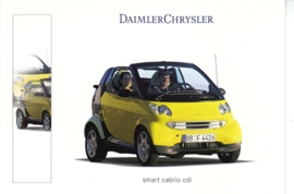 Smart Fortwo Cabrio CDI, A6-size postcard, Geneva 2001