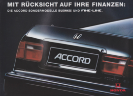 Accord Special Editions brochure, 6 pages, larger than A4-size, 09/1994, German language