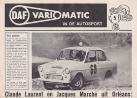 Variomatic in Autosport newspaper type folder, 4 large pages, 1965, Dutch language
