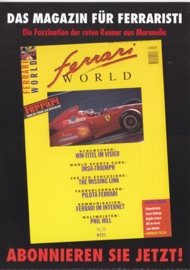 Targa Florio painting, A6-size double postcard, issue by Ferrari Magazine, German language