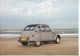 2CV on Noordwijk beach, AdPost CollegeCards freecard, A6-size, Dutch language